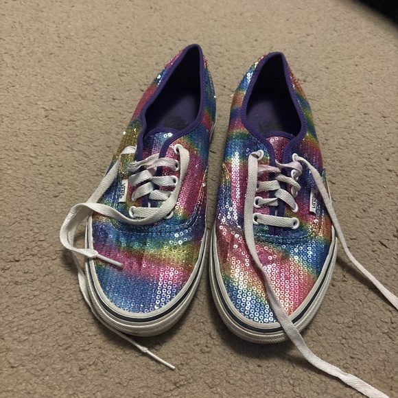 Multicolor Sequin Vans - Picture 1 of 2